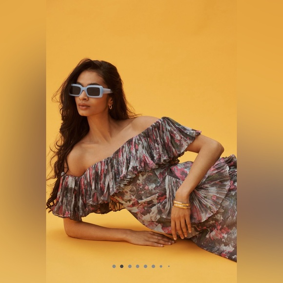 Hutch Off-the-Shoulder Ruffled Column Dress - Picture 2 of 10